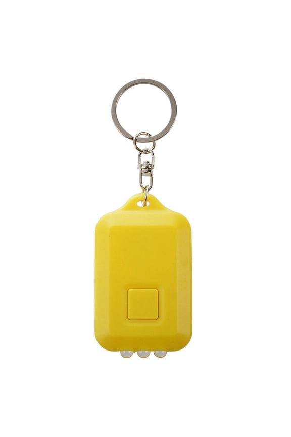 10X Mini Solar Power Rechargeable 3LED Flashlight Keychain Light Torch Ring New - yelow