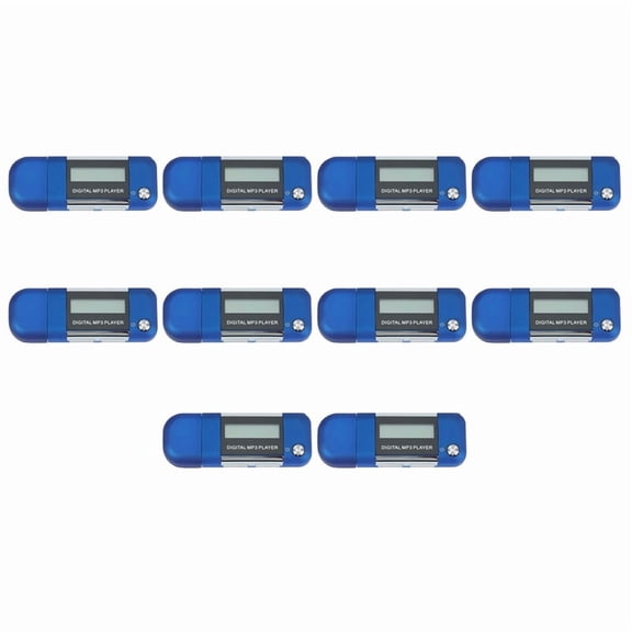 10X Mp3 Player 4GB U Disk Music Player Supports Replaceable AAA Battery, Recording (Blue)