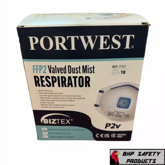 10X N95 Face Mask Dust Particulate Respirator Protection With Breathing Valve
