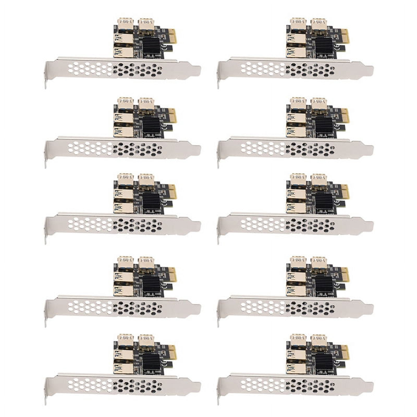 10x Gpu Riser 10X New 4 Ports PCIe Riser Adapter Board PCI-E 1X to 4 USB 3.0 PCI-E ...