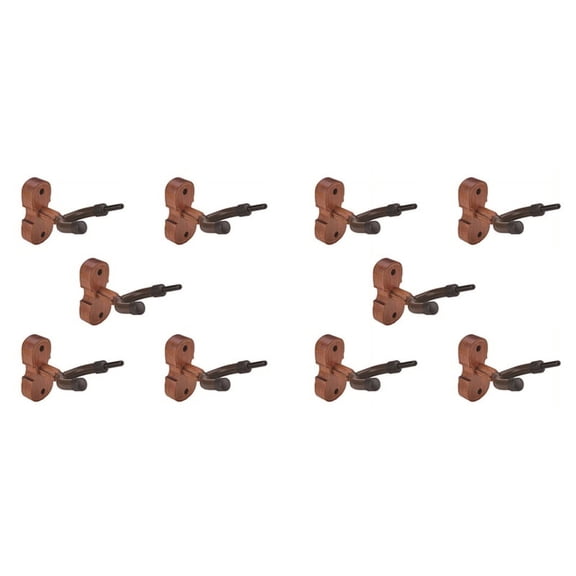 10X New Wall Mount Violin Hanger Hook with Bow Holder & Studio(Mahogany)