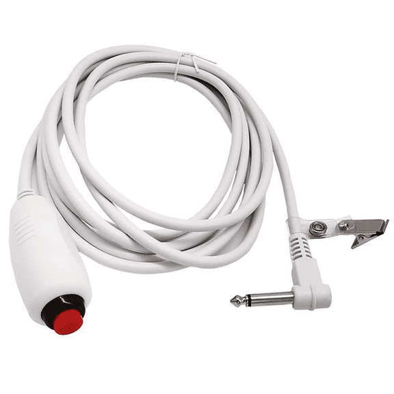 10X Nurse Call Cable 6.35mm Line Nurse Call Device Emergency Call Cable with Push Button Switch PVC white,10 * Nurse call cable