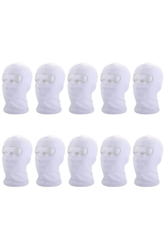 10X Outdoor Full Face Mask Thin Cycling Ski Mask White