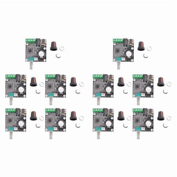 10X PAM8610 Dual Channel DC 12V HD Pure Digital Audio Stereo Amplifier Board Class D 15W X 2 High Power Amplifier Module