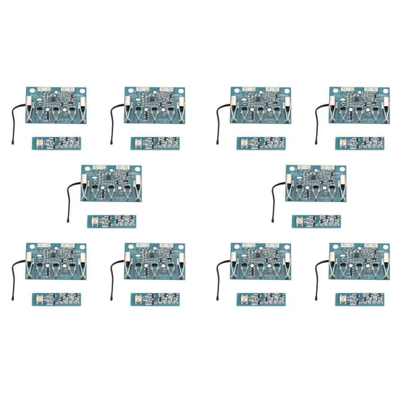 10X PCB Circuit Board for 18V Li-Ion Battery Voltage Detection Protection,10 set x PCB Circuit Board,blue