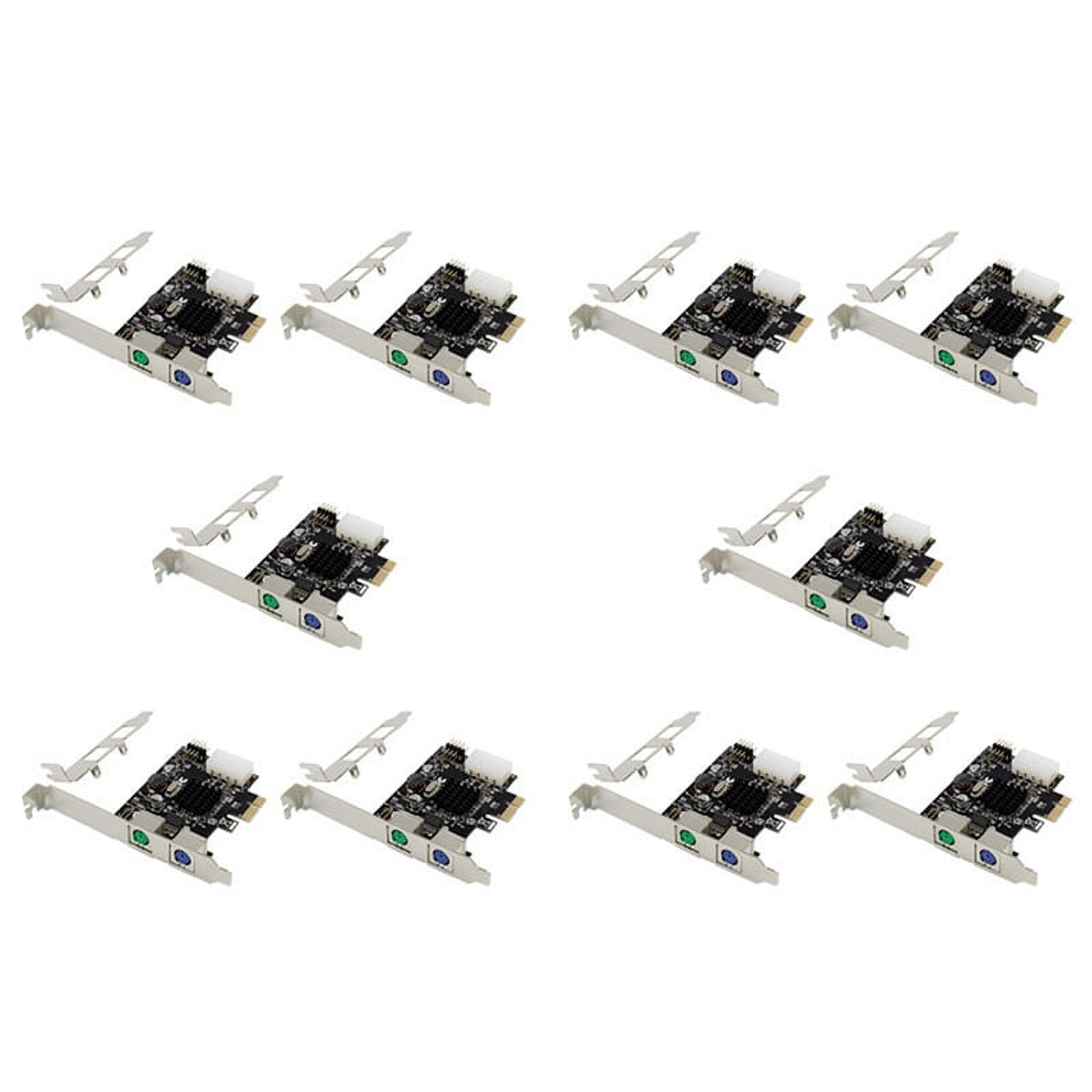 10X PCIE Dual Port PS2 Expansion Adapter Card External PS2 Device