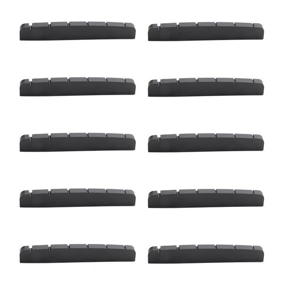 10X PT500000 XL Black Self-Lubricating Slotted Nut,10 x Electric guitar Upper Nut,Black