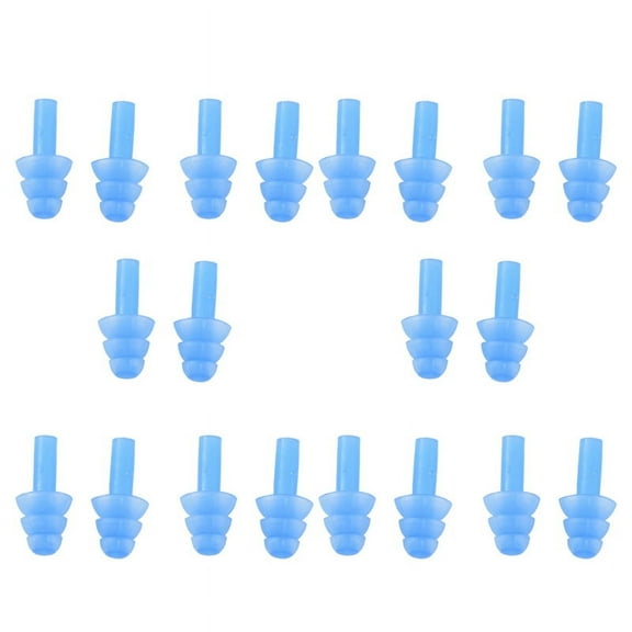 10X Pair Swimming Dive Flexible Silicone Ear Plugs Earplug Blue