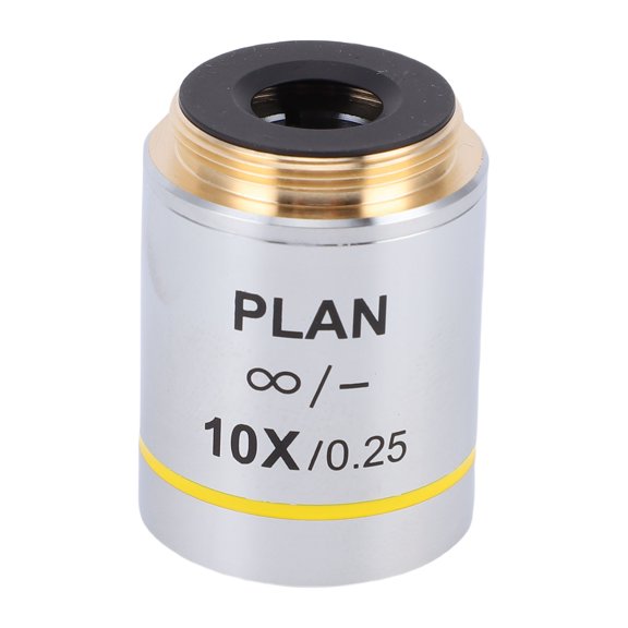 10X Plan Infinity Microscope Objective Lens, 20.2mm RMS Thread for Biological Microscopes