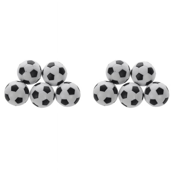 10X Plastic 32mm Soccer Indoor Table Football Ball Replace Black+White,10 x Table football,Black&white