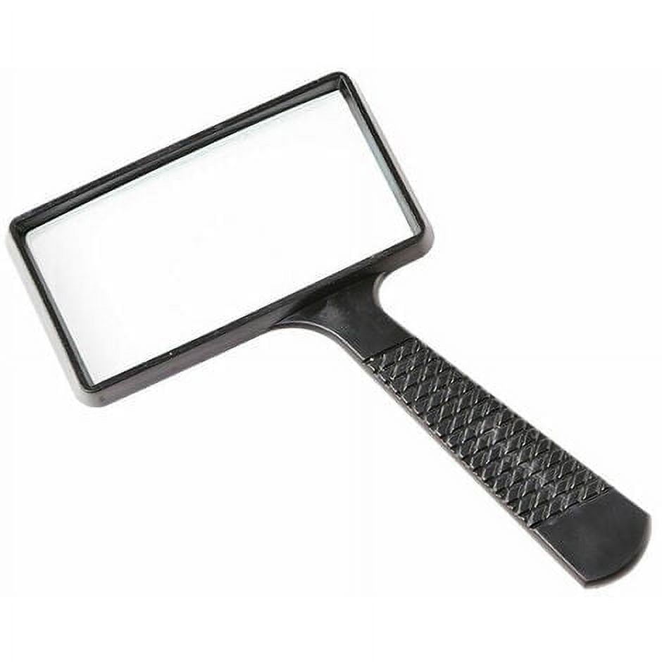 10X Portable Magnifying Glass, Rectangular Magnifying Glass, Scratch Resistant Glass Lens for Elderly Reading, Hobby, Repair, Observation