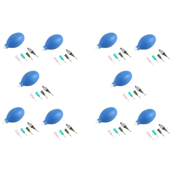 10X Pottery Tools Supplies Ceramic Precision Applicator 3 Ounce Set (Blue)