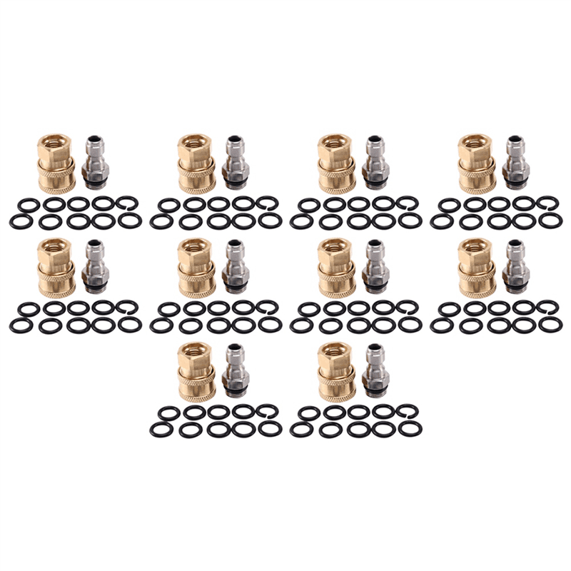 10X Pressure Washer Adapter Set,1/4 Inch Quick Disconnect Kit with 100