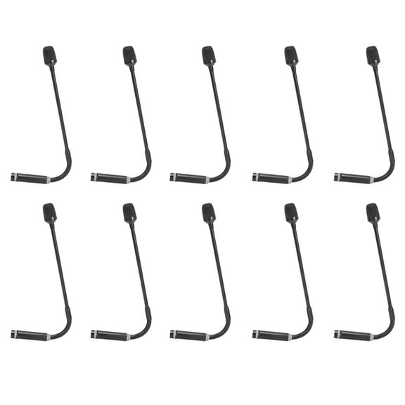 10X Professional Dynamic DJ Microphone for Mixer Dedicated Disc Shouting Microfone KTV Bar Gooseneck DJ Mic,10 x microphone,black