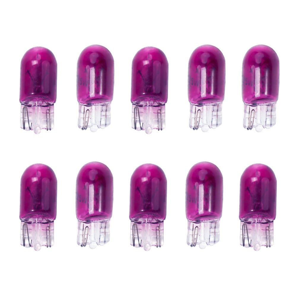 10X Purple T10 501 5W Car Dashboard Dash Panel Gauge Light Bulbs Accessories