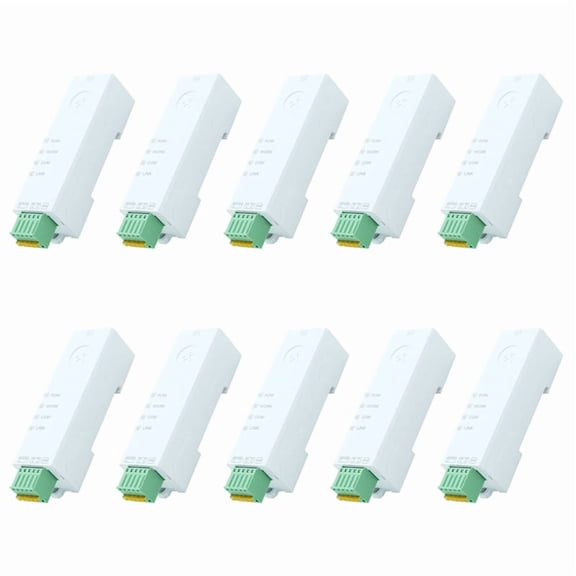 10X RS485 to Ethernet Converter Tiny Size Serial Server -DR134 Support UDP/HTTP/DHCP/DNSP Modbus RTU,10 x RS485 to Ethernet Converter,White