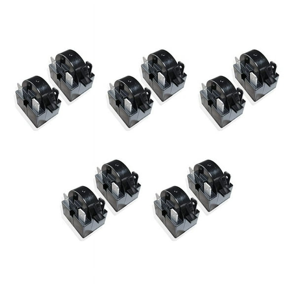 10X Replacement Part 3 Pin QP2-4.7/QP2-4R7 4.7 Ohm Refrigerator PTC Start/ Relay for Mini Fridges And Coolers,10 x PTC ,black