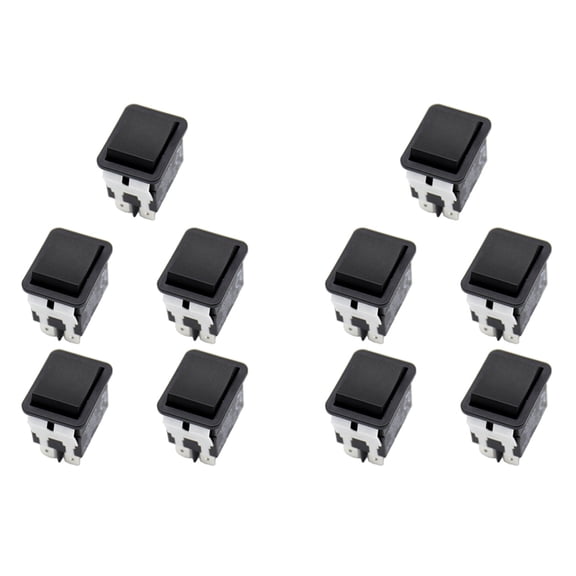 10X Rocker Switch, HY12-9-3 6Pins Industrial Electric Rocker Switch 125V/250V Pushbutton