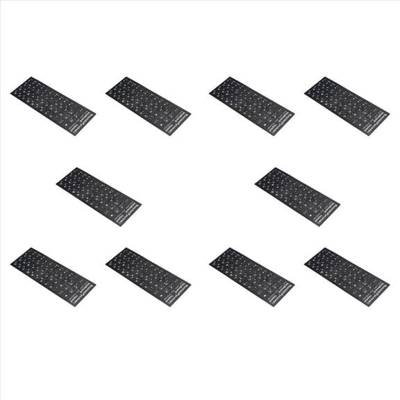 10X Russian Letters Keyboard Sticker for Notebook Laptop Desktop PC Keyboard Covers Russia Sticker,10 x Keyboard Sticker,Black