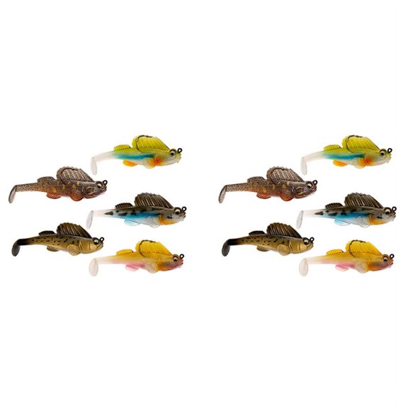 NEW 10X Soft Fishing Lure Bait Lead Jig Dark Sleeper Swimbaits Bass for Perch