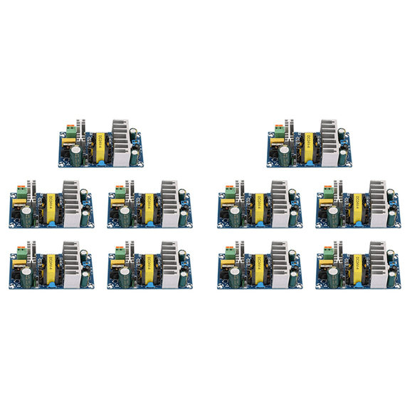 10X Switching Power Supply Module Ac 110V 220V to Dc 24V 6A Switching Board Promotion Panel Splitter 60Hz -DC2412,10 x Power Supply Module,Blue