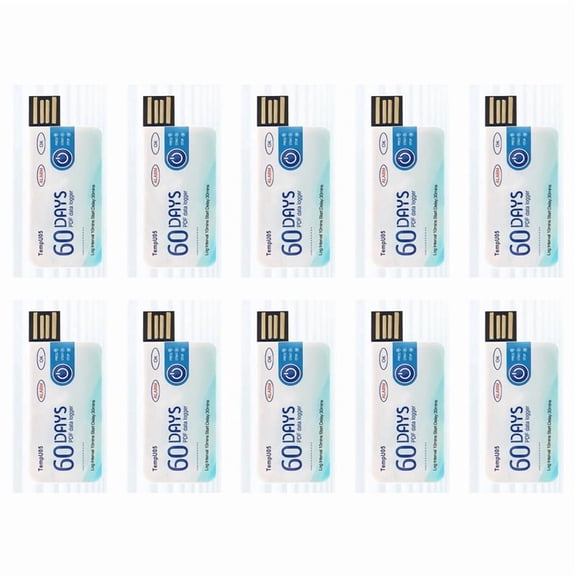 10X TempU05 Temperature Data Logger 60 Days Disposable Temperature Analyzer PDF USB,10 x Temperature Analyzer