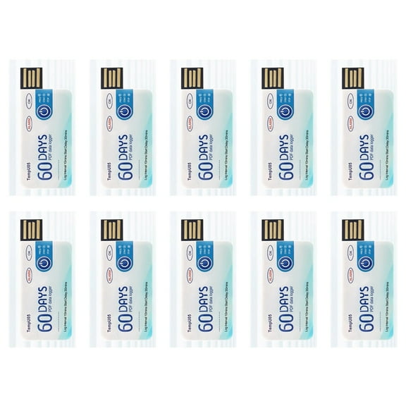 10X TempU05 Temperature Data Logger 60 Days Disposable Temperature Analyzer PDF USB,10 x Temperature Analyzer