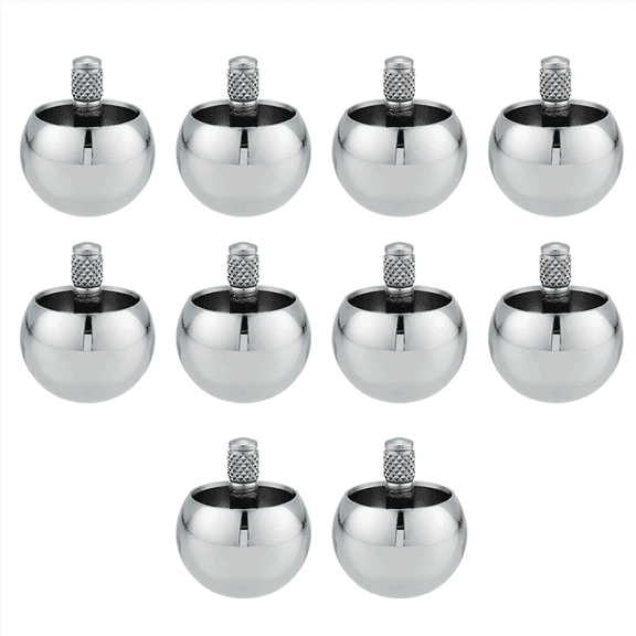 10X Tippe Top Metal Flip over Top Stainless Steel Top Amazing Toy , Silver