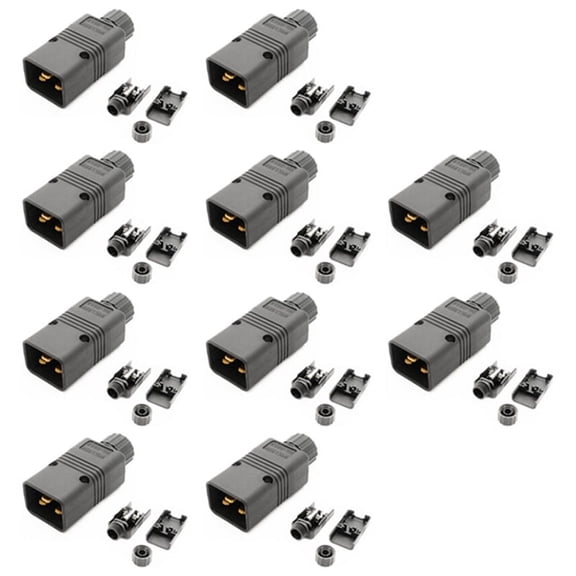 10X UPS Power IEC Male C20 Plug Power Cord Cable Plug Rewirable 16A / 250V Useful