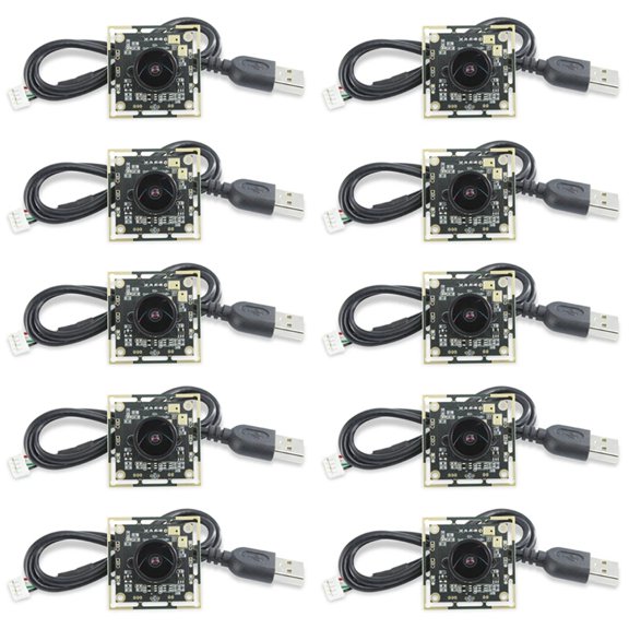 10X USB 1080P OV2710 Video Camera Module 2MP 130 Degree Wide-Angle Lens Manual Focus Built-in Microphone MJPEG / YUY2