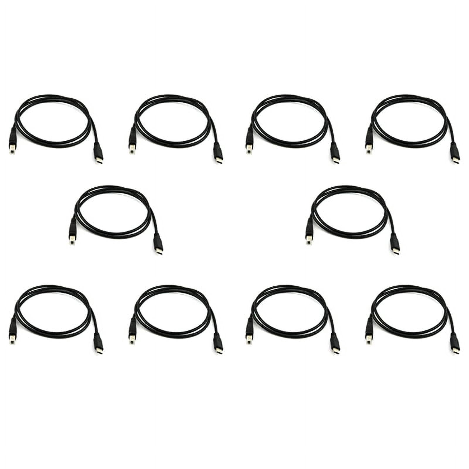 10X USB-C USB 3.1 Type C Male to USB 2.0 B Type Male Data Cable Cord Phone Printer,10x Type C connector,black