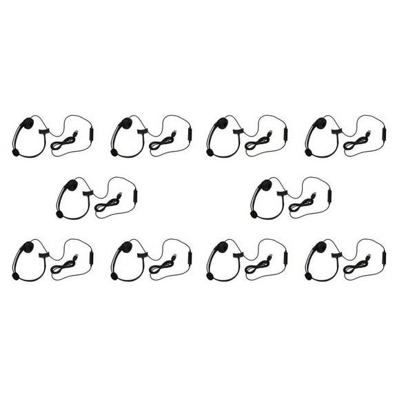 10X USB Call Center Headset with Noise Cancelling Mic Monaural Headphone for PC Home Office Phone Service Plug and Play