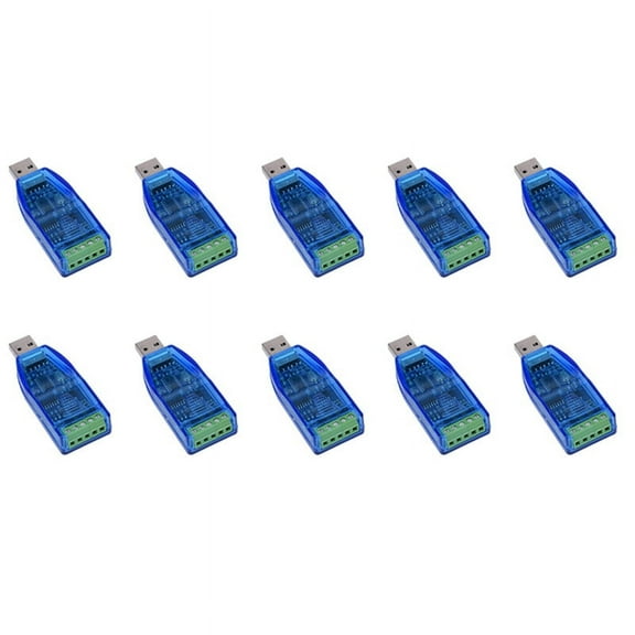 10X USB to RS485 Communication Module Bidirectional Half-Duplex Serial Line Converter,10*usb to rs485 communication module,blue