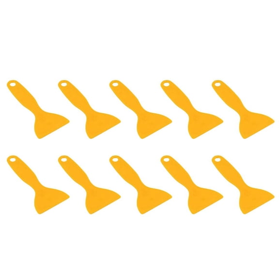10X Vinyl Film Wrap Yellow Plastic Foils Cleaner Scraper Air Bubble Remover Stickers Install Tools Squeegee,10 x Car Scraper,yellow