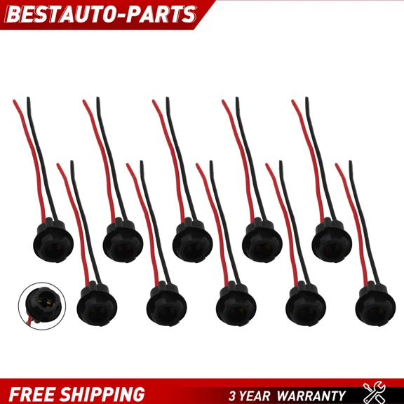 10X W5W T10 194 168 Car Socket Extension Led Wedge Light Bulbs Connector