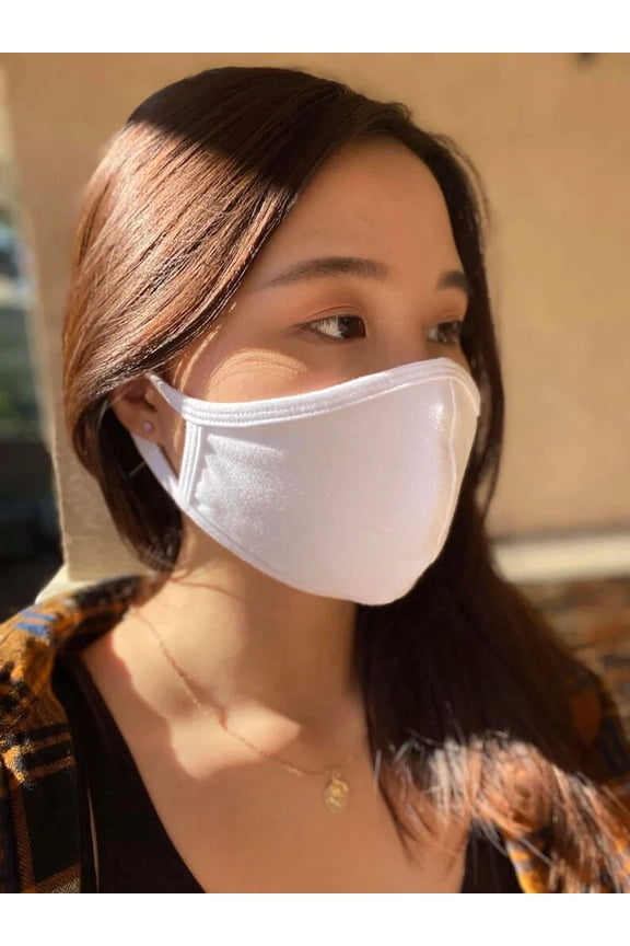 10X White Cotton Cloth Unisex Adult Face Masks