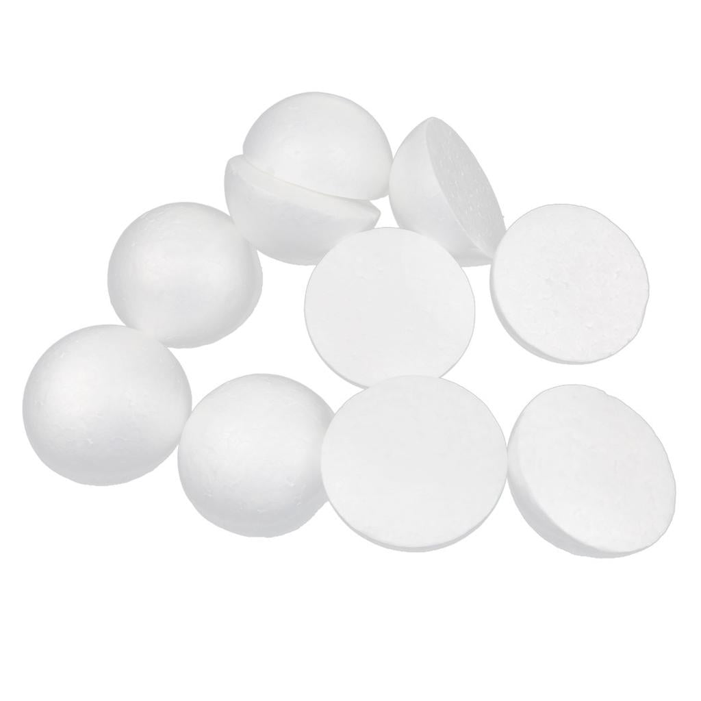 10X White Foam Balls Hemispheres, 4 inch - Smooth and Round Polystyrene Balls Materials for Arts and Craft Use - DIY Ornaments, Presentation