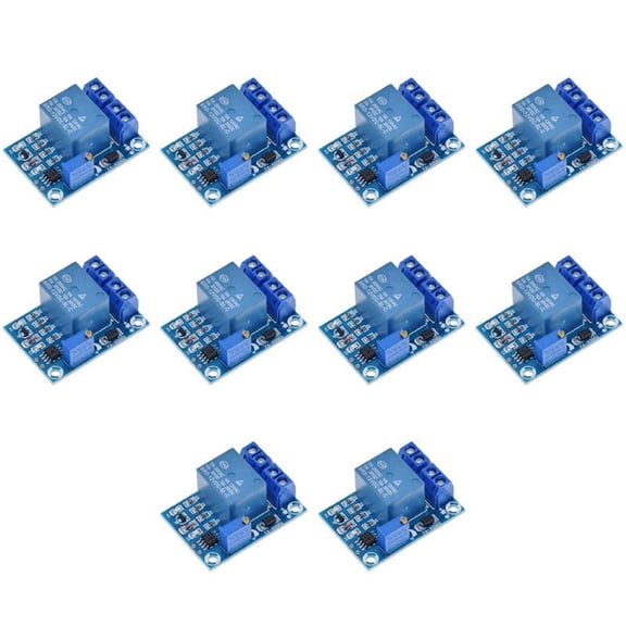 10X -X0001 DC 12V Battery Undervoltage Management Module Low Voltage Automatic Switch Recovery Protection Module,10 * Battery Undervoltage Control Board,Blue