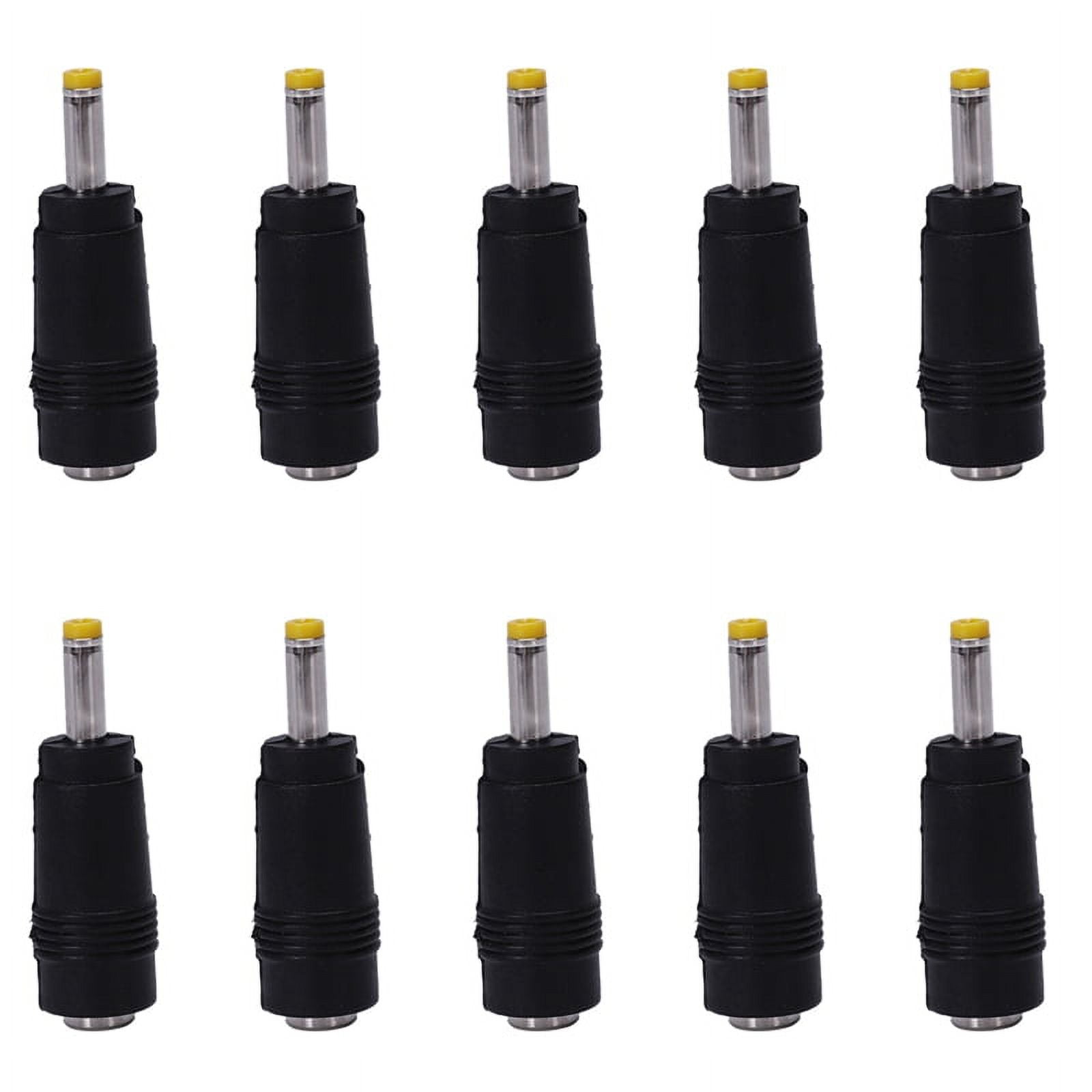 10X Yellow Tip 4.0X1.7 mm Male Plug to 5.5X2.1mm Female Jack DC