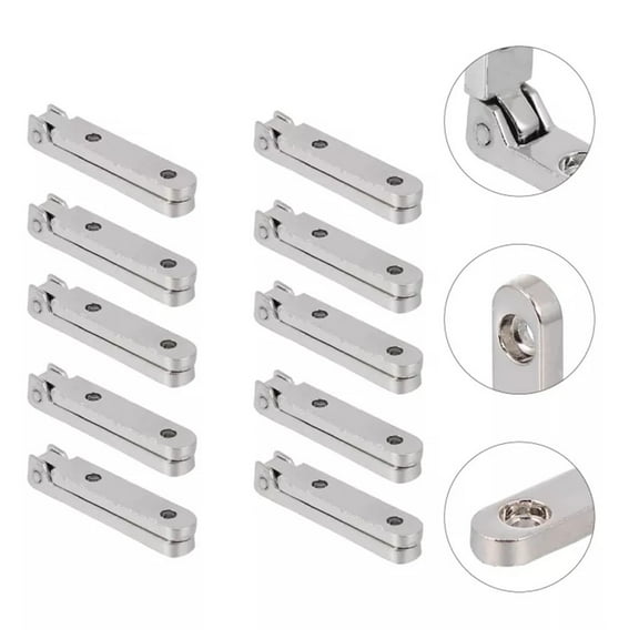 10X Zinc Alloy 90 Degree Hinges Seven-Letter Spring Hinge For Wood Box Cabinet