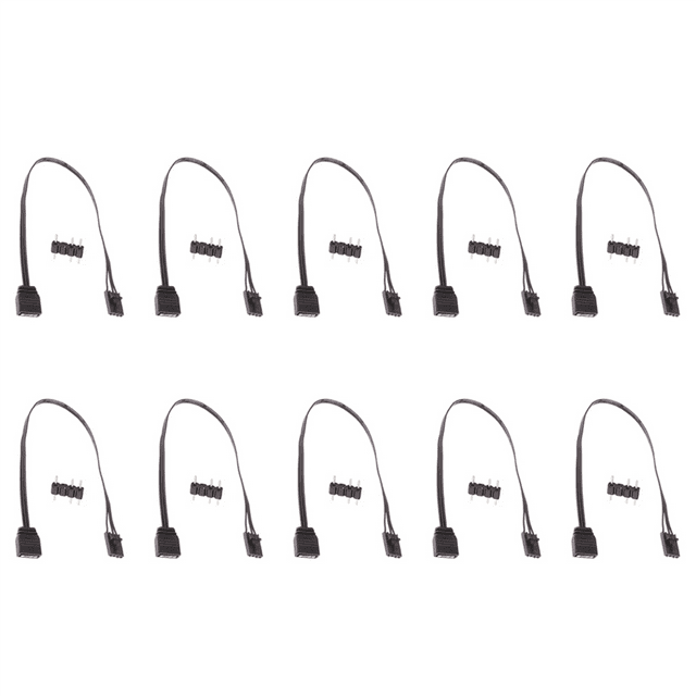 10X for 4PIN RGB to Standard ARGB 3-Pin 5V Adapter Connector RGB Cable