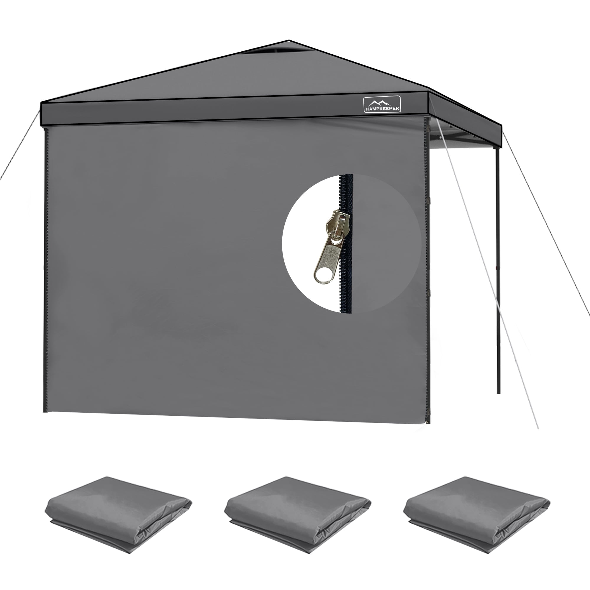 10X10 Canopy Tent Sidewalls with Zipper for Canopy Frame, 3Pcs Sunwalls ...