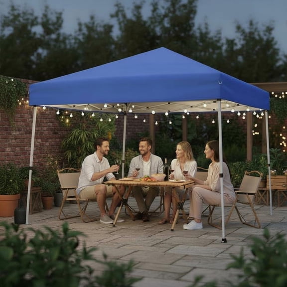 10X10 FT Pop Up Canopy Outdoor Instant Tent Slant Legs