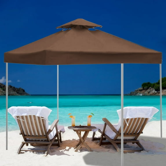 10X10Ft Replacement Cover 2 Tier Gazebo Roof Sunshade Outdoor Cover Sunshade Patio Pavilion