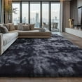 thumbnail image 1 of 10X14 Large Area Rugs for Living Room Bedroom,Big Shag Rug for Bedroom Dorm,Soft Fluffy Indoor Carpet Nursery Rugs for Kids Girls Room Home Decor(Mottling Black, 10X14 Feet), 1 of 17