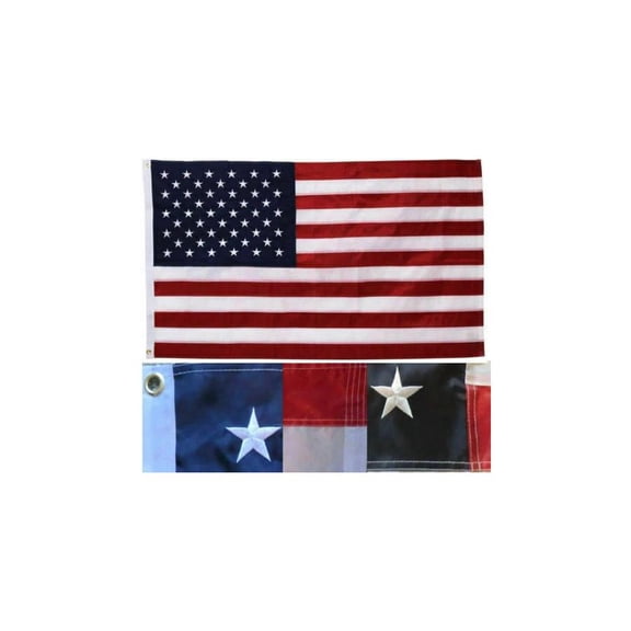 Heavy Duty Embroidered Stars Sewn Nylon American USA Flag 10X15 FT United States