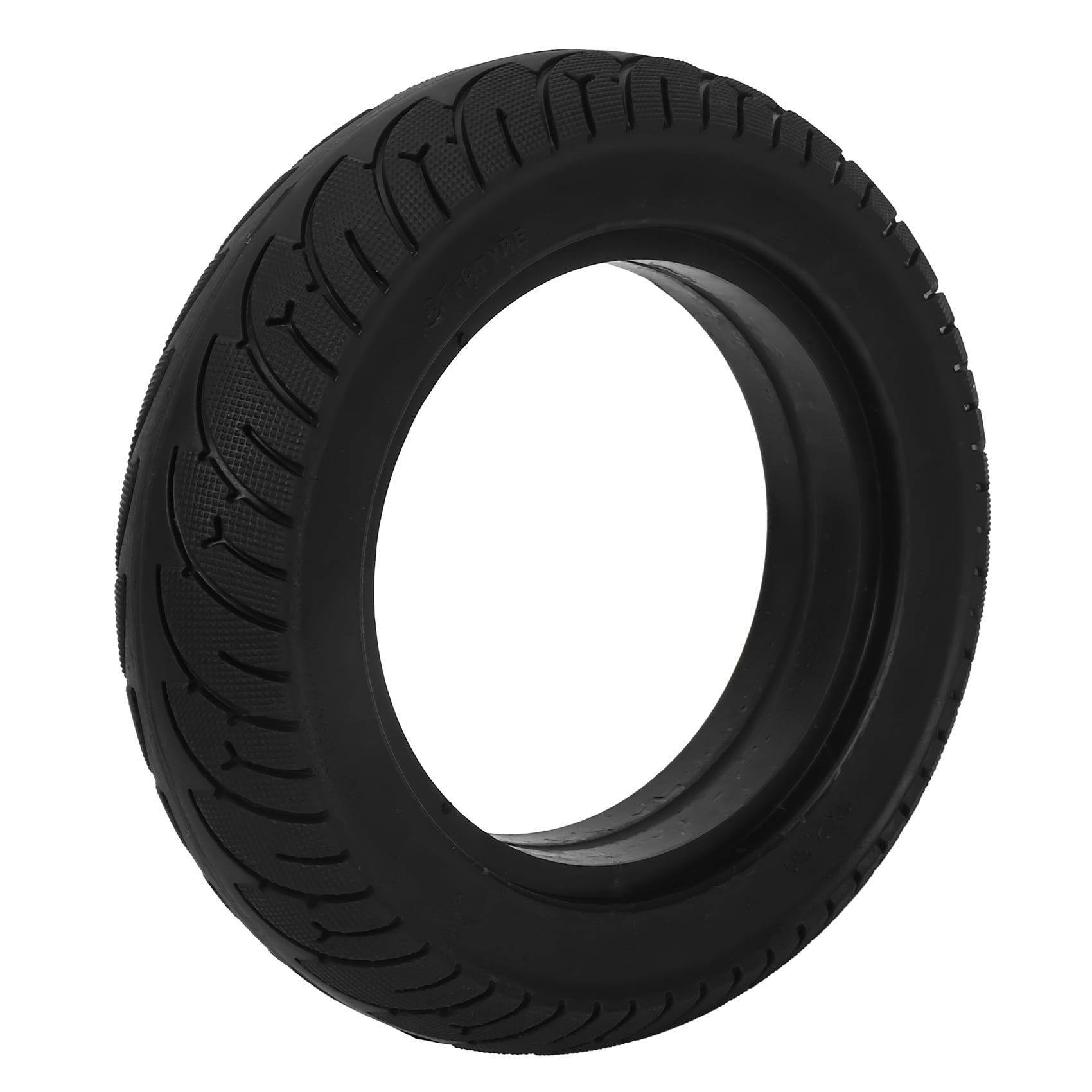 10X2.5 Black Solid Tire for Electric Scooter Folding EBike Widened