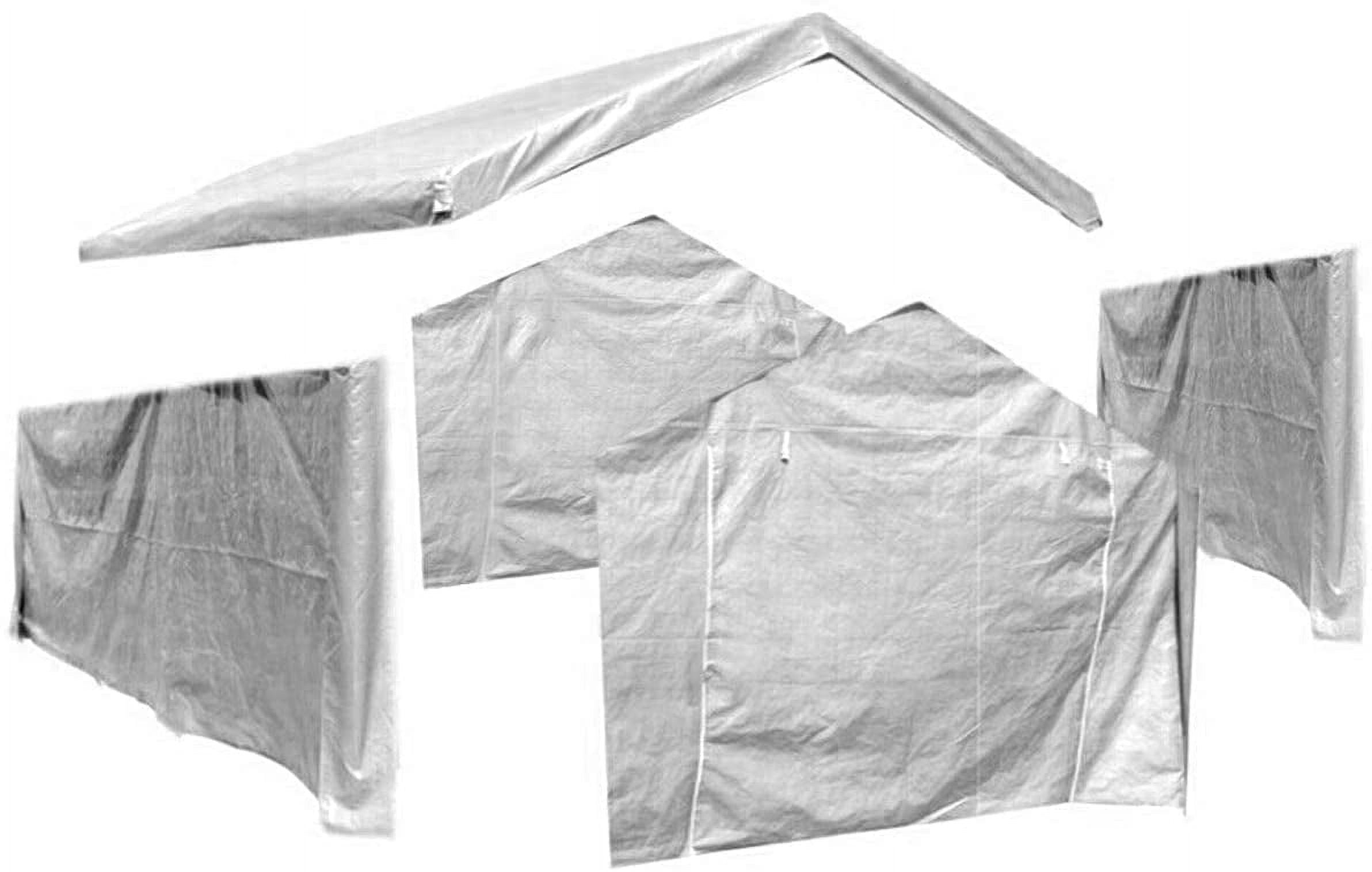 10X20 Canopy Tarp Set (5pc) Paneling and Top Set Valanced Tarp Kit