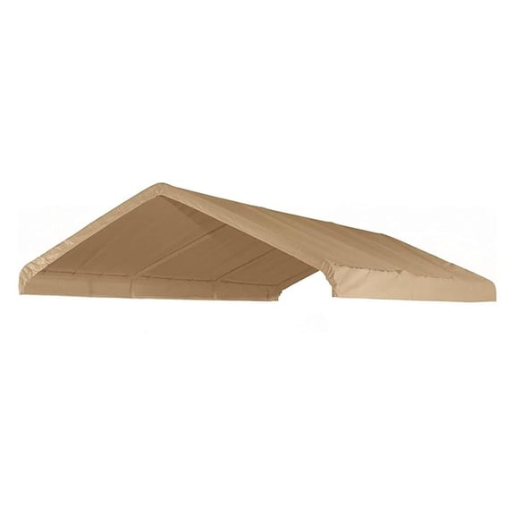 10X20 Heavy Duty Waterproof Beige Valance Canopy Cover