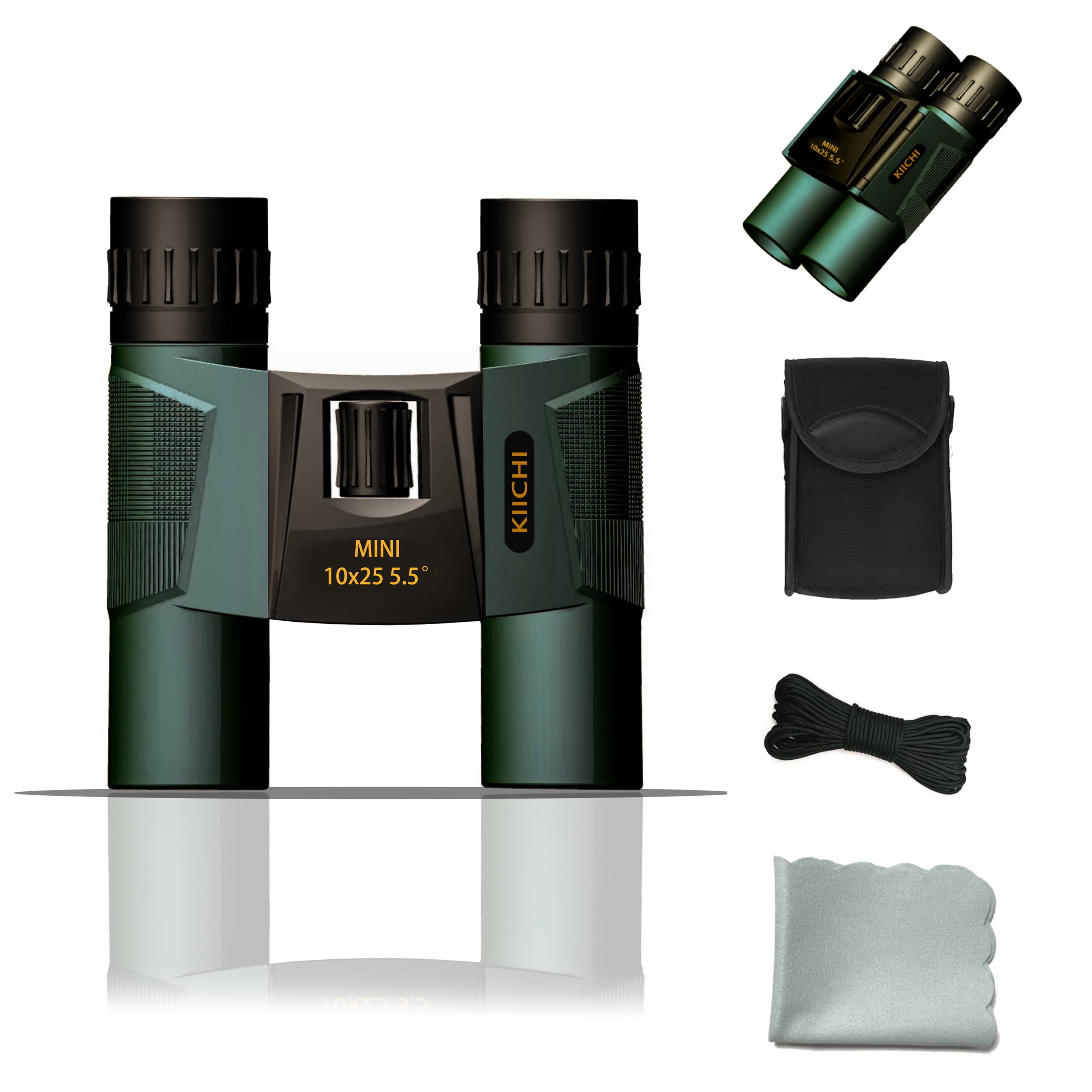 10X25 Compact Folding Portable Binoculars for Adult and KidKIICHI